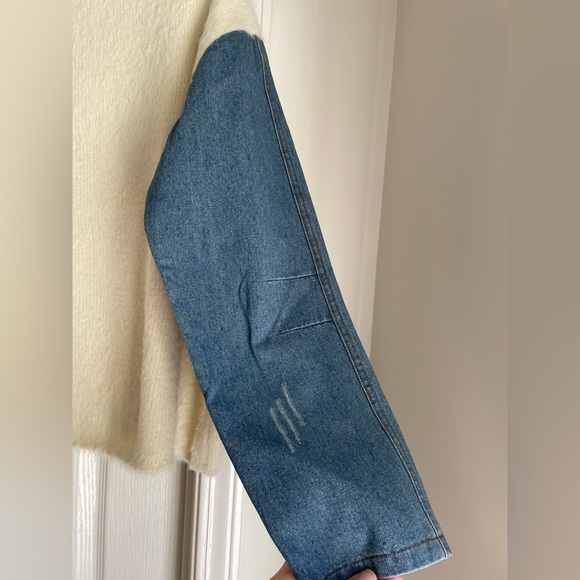 POL Sweater with Denim Sleeves - Picture 4 of 6